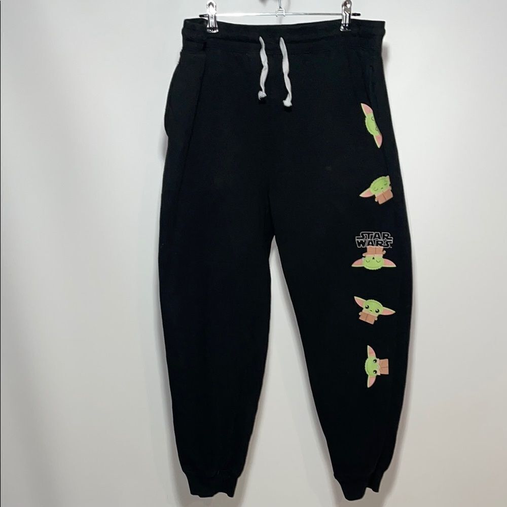 Star Wars Black and Green Joggers with Elastic Waistband